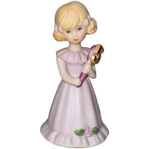 Enesco Vintage 1981 Birthday Girls 5 Blonde Porcelain Figurine